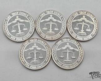 1120 5 .999 1983 Parliament Shield Coins, 1oz