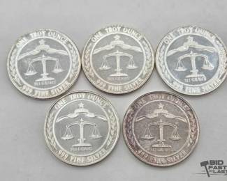 1138 5 .999 1983 Parliament Shield Coins, 1oz