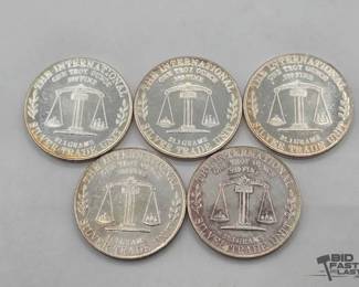 1130 5 .999 1980 USS Constitution Coins, 1oz