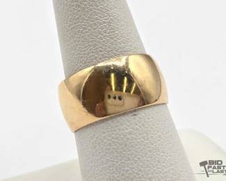 586 14k Thick Gold Band, 8g