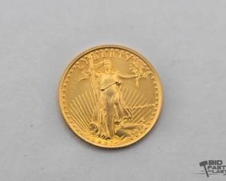 1028 $5 American Eagle Gold Coin, 0.12oz