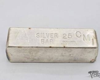 1100 .999 25ozt Silver Bar