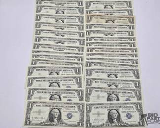 1250 29 $1 Silver Certificates