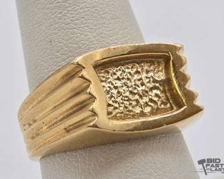 596 14k Gold Statement Ring, 9.7g