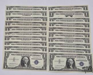 1252 20 $1 Silver Certificates
