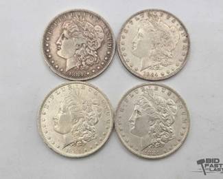 1320 4 1884 New Orleans Morgan Silver Dollars