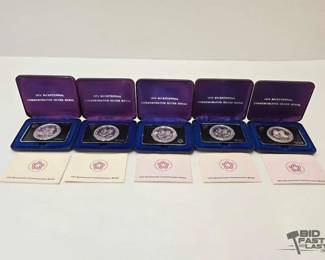 1650 5 1973 Commemorative Sterling Silver Medals