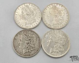 1316 4 1883 New Orleans Morgan Silver Dollars