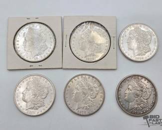 1378 6 1878 S Mint Morgan Silver Dollars