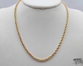 506 14k Gold Twist Chain, 12.7g