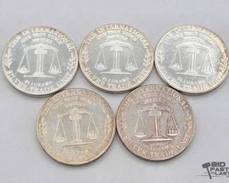 1126 5 .999 1980 USS Constitution Coins, 1oz