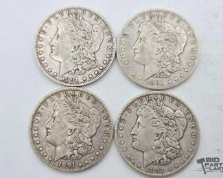 1336 4 New Orleans Morgan Silver Dollars