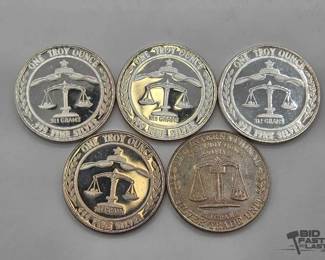 1104 5 .999 1983 Parliament Shield Coins, 1oz
