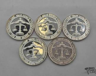1116 5 .999 1983 Parliament Shield Coins, 1oz
