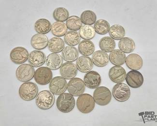 1724 36 Jefferson Buffalo Nickels