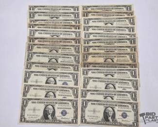 1244 25 $1 Silver Certificates