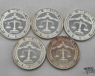 1136 5 .999 1983 Parliament Shield Coins, 1oz