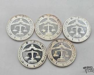 1106 5 .999 1983 Parliament Shield Coins, 1oz