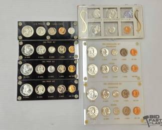 1592 7 Pre 1964 Coin Proof Sets