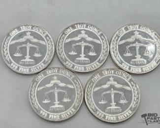 1152 5 .999 1983 Parliament Shield Coins, 1oz