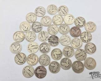 1536 Standing Liberty Quarters 90 Silver, 217g