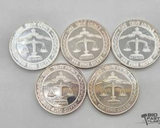 1158 5 .999 1983 Parliament Shield Coins, 1oz