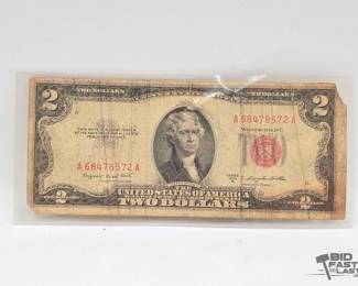 1738 $2 Dollar United States Banknote