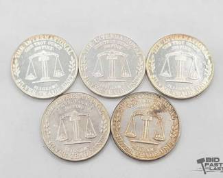 1140 5 .999 1980 USS Constitution Coins, 1oz