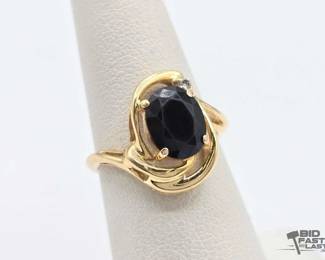 554 14k Gold Diamond and SemiPrecious Stone Ring, 3.4g