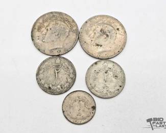 1814 5 Foreign Currency Iranian Coins