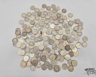 1552 Pre 1964 Mercury Roosevelt Dimes, 462g