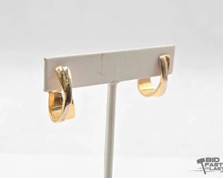 592 14k Gold Hoop Earrings, 3.3g