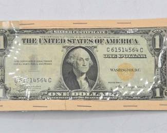 1242 1935 $1 Silver Certificate Orange Seal