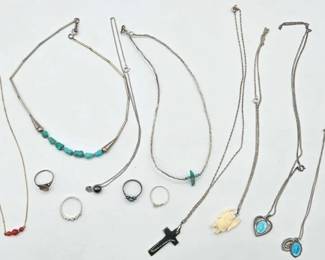 700 Sterling Silver Jewlery, 40.7g