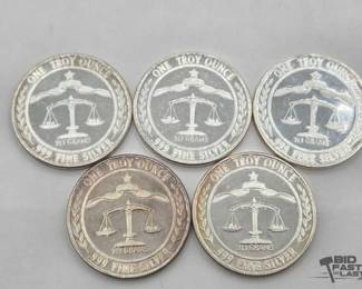 1122 5 .999 1983 Parliament Shield Coins, 1oz