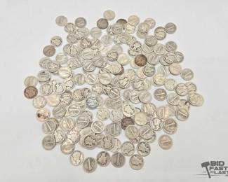 1554 Pre 1964 Mercury Dimes, 417g