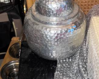Hammered Silver Urn
