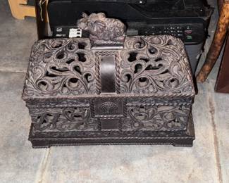 Carved Elephant Box