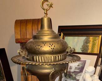 Turkish brass Brazier/ Mangal