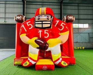 (1) Unused Commercial Inflatable Sports Mascot/Football Player | 13 x 13 x 13ft | Blower Included