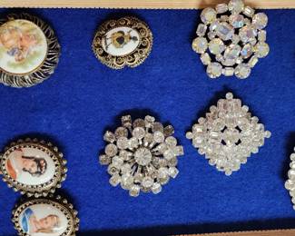 Vintage Rhinestone pins 
