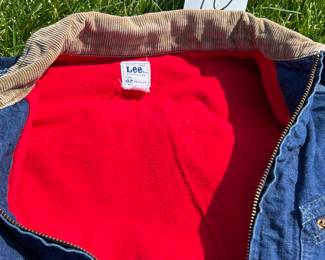 NOTICE: THE LEE JACKETS ARE BEING SOLD ON A BIDDING SYSTEM - place your max bid on #1 - #13 in person or by calling 989-600-8192
13 Lee denim jackets - Three are unlined
Four are quilted lining 
Six are flannel lined 