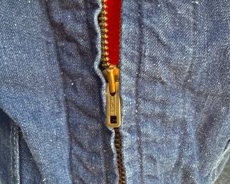 #13
NOTICE: THE LEE JACKETS ARE BEING SOLD ON A BIDDING SYSTEM - place your max bid on #1 - #13 in person or by calling 989-600-8192
13 Lee denim jackets - Three are unlined
Four are quilted lining 
Six are flannel lined 