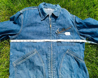 NOTICE: THE LEE JACKETS ARE BEING SOLD ON A BIDDING SYSTEM - place your max bid on #1 - #13 in person or by calling 989-600-8192
13 Lee denim jackets - Three are unlined
Four are quilted lining 
Six are flannel lined 