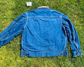 NOTICE: THE LEE JACKETS ARE BEING SOLD ON A BIDDING SYSTEM - place your max bid on #1 - #13 in person or by calling 989-600-8192
13 Lee denim jackets - Three are unlined
Four are quilted lining 
Six are flannel lined 