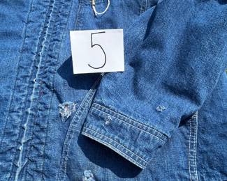 NOTICE: THE LEE JACKETS ARE BEING SOLD ON A BIDDING SYSTEM - place your max bid on #1 - #13 in person or by calling 989-600-8192
13 Lee denim jackets - Three are unlined
Four are quilted lining 
Six are flannel lined 