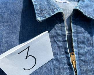 NOTICE: THE LEE JACKETS ARE BEING SOLD ON A BIDDING SYSTEM - place your max bid on #1 - #13 in person or by calling 989-600-8192
13 Lee denim jackets - Three are unlined
Four are quilted lining 
Six are flannel lined 