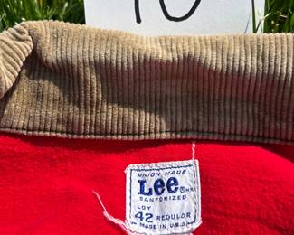 NOTICE: THE LEE JACKETS ARE BEING SOLD ON A BIDDING SYSTEM - place your max bid on #1 - #13 in person or by calling 989-600-8192
13 Lee denim jackets - Three are unlined
Four are quilted lining 
Six are flannel lined 