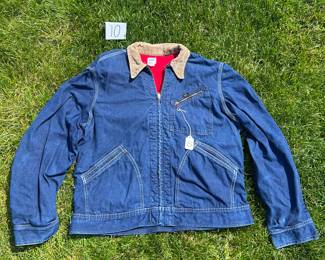 NOTICE: THE LEE JACKETS ARE BEING SOLD ON A BIDDING SYSTEM - place your max bid on #1 - #13 in person or by calling 989-600-8192
13 Lee denim jackets - Three are unlined
Four are quilted lining 
Six are flannel lined 