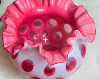 Fenton cranberry ruffle